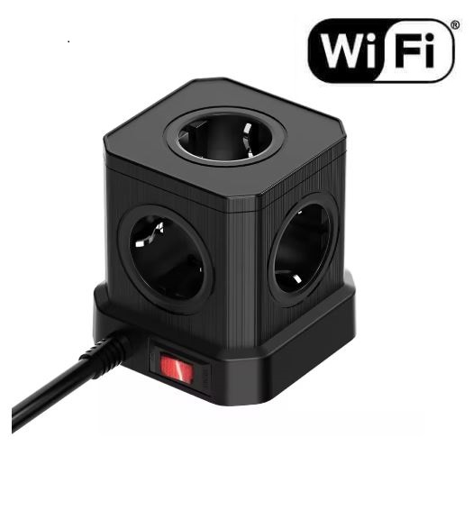 Elektros šakotuvas su slapta kamera 5 lizdai + 4 USB Elektros šakotuvas su slapta kamera 5 lizdai + 4 USB