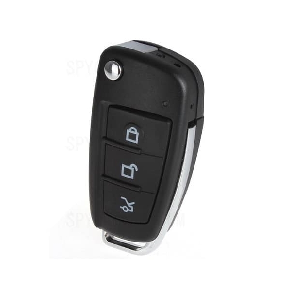 Slapta kamera FULL HD užmaskuota automobiliniame rakte