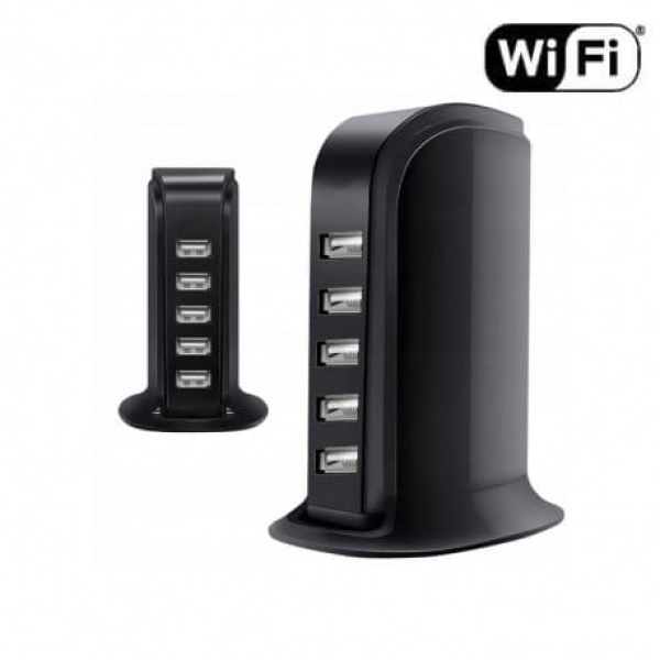 USB Šakotuvas pakrovėjas su slapta wifi kamera
