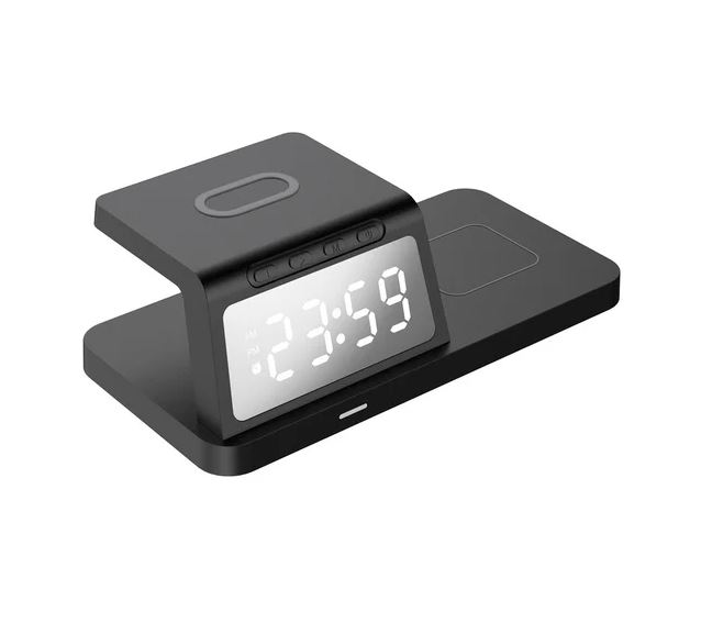 Belaidis pakrovėjas telefonui laikrodžiui su slapta vaizdo kamera Belaidis pakrovėjas telefonui laikrodžiui su slapta vaizdo kamera